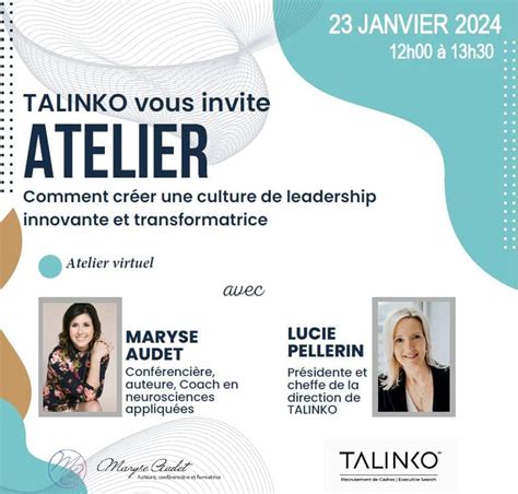 Atelier Virtuel D Veloppez Votre Leadership Talinko