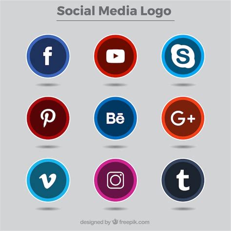 Collection Of Social Network Logos Vector Free Download