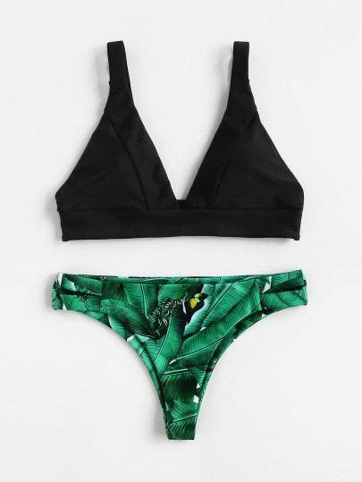 Palm Print Strappy Bikini Set Artofit