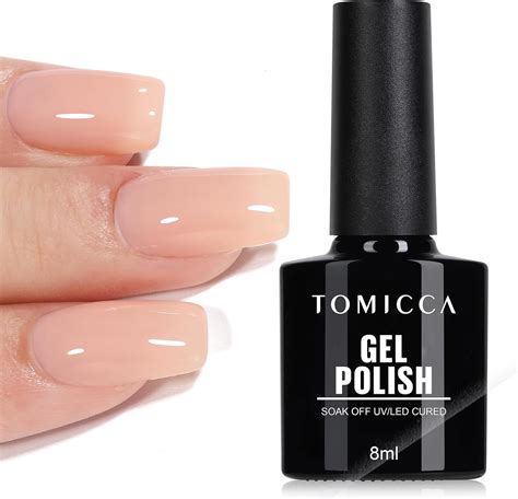 Tomicca Vernis Semi Permanent Rose Nude Clair Ml Soak Off Uv Led Vernis Ongles Gel Semi