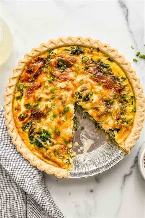 Spinach Asparagus Quiche Recipe - This Healthy Table