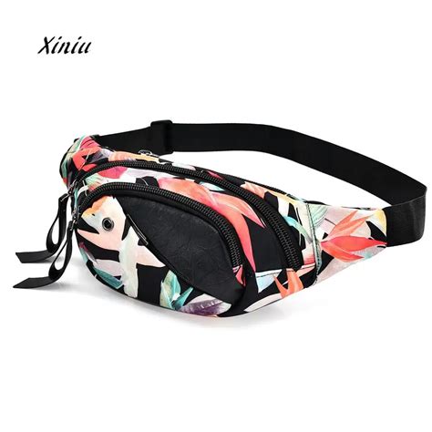 Buy Women Fashion Chest Bag Waist Pack Decorative Flower Pattern Waist Bag