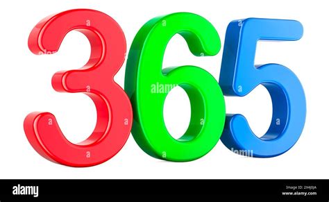 colored  number  rendering isolated  white background stock