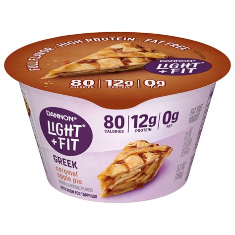 Save On Dannon Light Fit Fat Free Caramel Apple Pie Greek Yogurt Cup