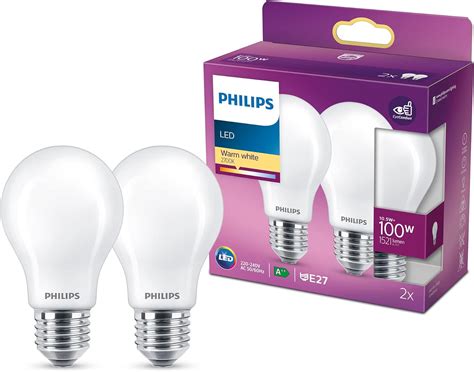 Philips Lighting ampoule LED Standard E27 100W Blanc Chaud Dépolie