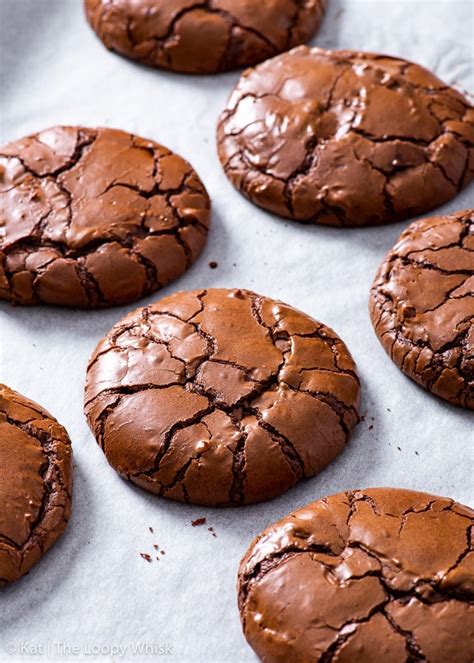 Fudgy Chocolate Brownie Cookies Only 7 Ingredients The Loopy Whisk