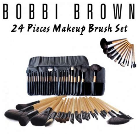 24 Piece Bobbi Brown Makeup Brush Set With Leather Pouch - Buyon.pk