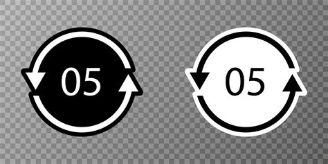 Plastic recycle symbol PP 5 vector icon. 16773952 Vector Art at Vecteezy