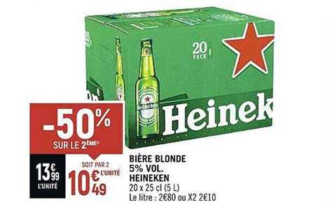 Promo Bi Re Blonde Vol Heineken Chez Spar Icatalogue Fr