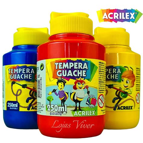 Tinta Guache 250 Ml Acrilex Shopee Brasil