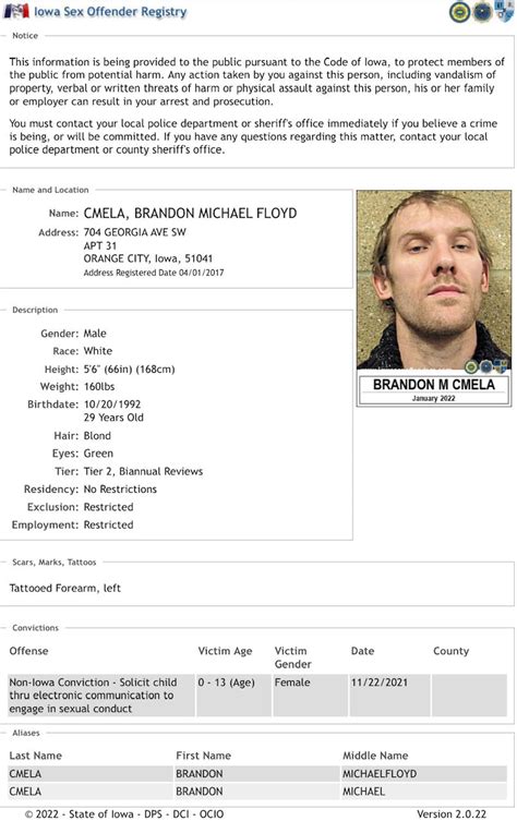 Sioux County Sheriff On Twitter New Registered Sex Offender In Sioux County