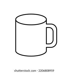 Classic Mug Outline Vector Black Icon Stock Vector (Royalty Free ...