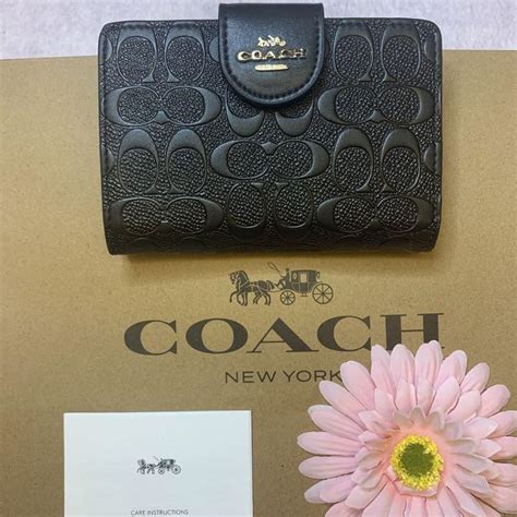 新作製品、世界最高品質人気 Coach コーチ 二つ折り財布 シグネチャー ブラック