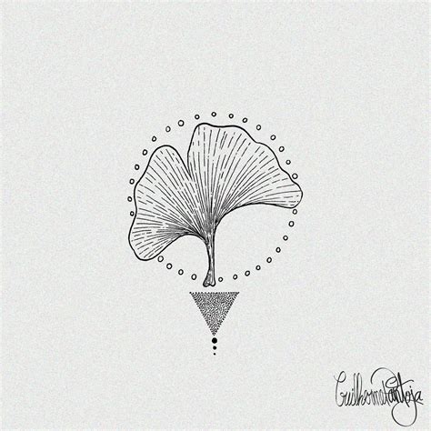 ginkgo leaves tattoo 6