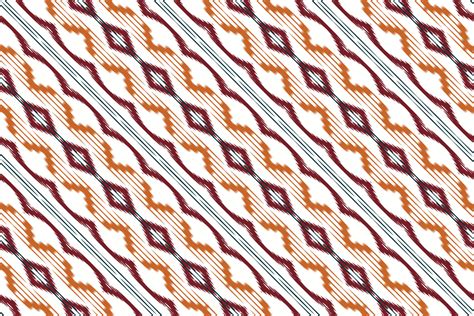 Batik Textile Ikat Frame Seamless Pattern Digital Vector Design For