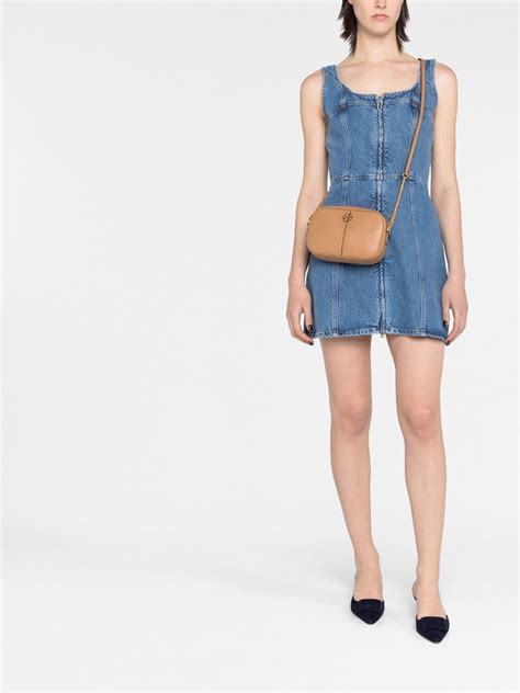 Tory Burch Mcgraw Leather Camera Bag In Nude ModeSens