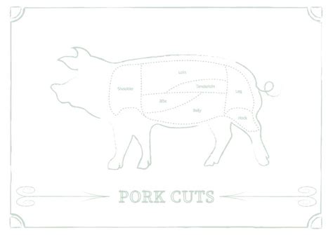 Meat Cuts Pork Artofficial Digital Art And Ai Food And Beverage