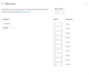 ajouter  score  une enquete microsoft learn