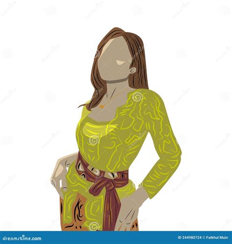 Kebaya Cartoons Illustrations Vector Stock Images Pictures To