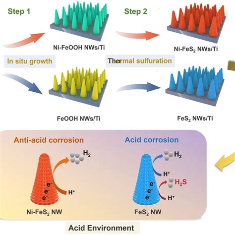 Schematic Diagram Of The Synthesis Process For The Ni‐fes2 And Fes2