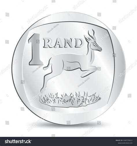 South African Silver One Rand Coin Stock Vector (Royalty Free ...