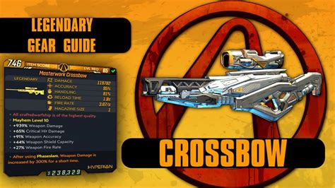 Borderlands 3 Crossbow Legendary Gear Guide YouTube