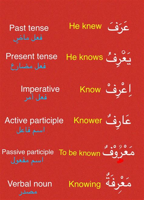 Learning Arabic MSA Fabienne Arabic Verbs Arabic Sentences Arabic