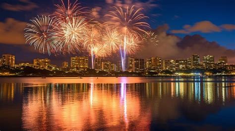 Premium AI Image | On July 4th at Magic Island Park on the island of ...