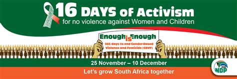 16 Days Of Activism 2019 South African Government