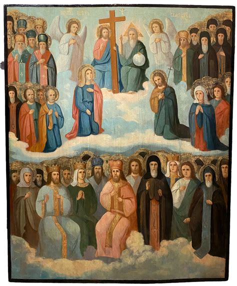 купить старинную икону Образ всех Святых