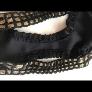 Kiini Swim Kiini Black And Gold Chacha Crochet Bikini Poshmark