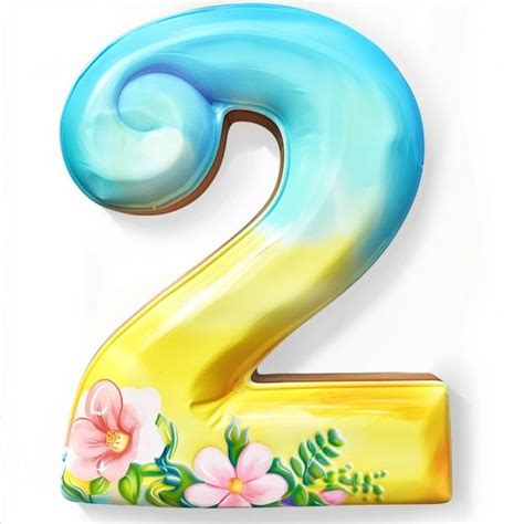 creative digital art style  number