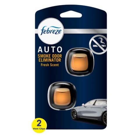 Febreze Smoke Odor Fighter Auto Air Freshener Vent Clip Pk Kroger