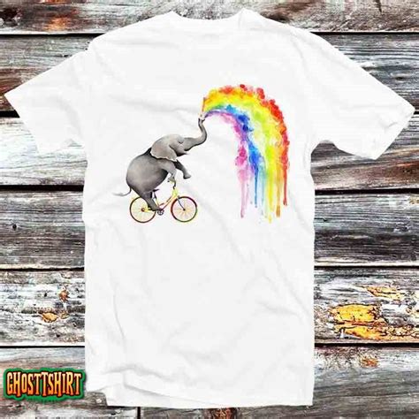 Elephant Spraying Rainbow Lgbt Gay Lesbian Pride Proud T Shirt