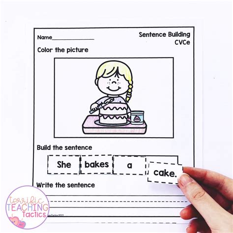 Decodable Sentence Building Worksheets Terrific Teaching Tactics