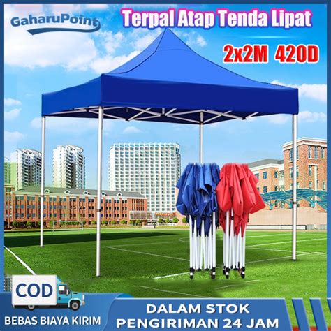 Tenda Jualan Bongkar Pasang Tenda Lipat 2x2 Full Set Terpal Atap Tenda