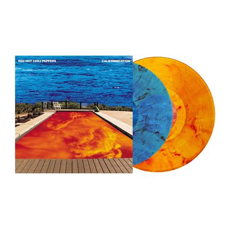 Californication Red Hot Chili Peppers Transparent Blue Orange With Black Swirl Vinyl