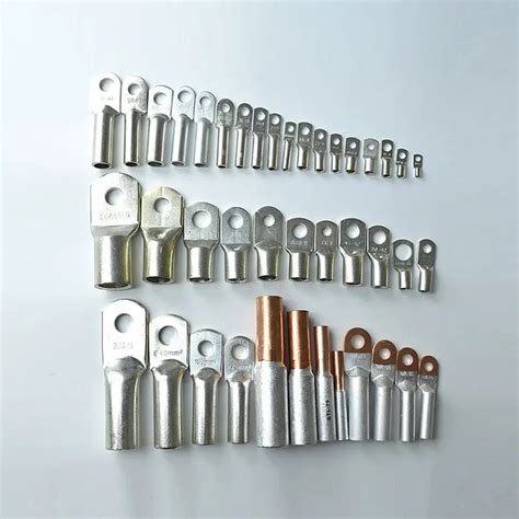 Copper Naked Non Insulated Circular Connecting Ring Terminals High Temperature Resistance Cable