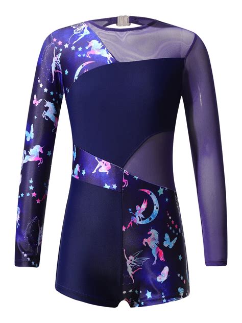 Zaldita Gymnastics Leotard For Girls Mesh Ballet Dance Unitard