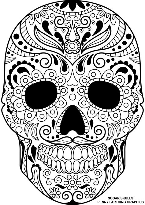 Skull Printable Coloring Pages