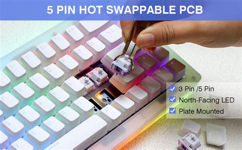 Epomaker Tk Gasket Acrylic Hot Swappable Ghz Bluetooth Usb C Wired Wireless Gaming