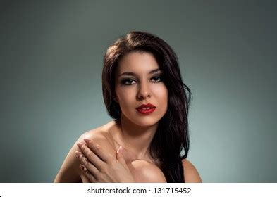 Gorgeous Sexy Longhaired Brunette Studio Shot Stock Photo 1526427350 Shutterstock