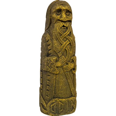 Odin Norse God Hand Carved Stone Statue Asatru Gods