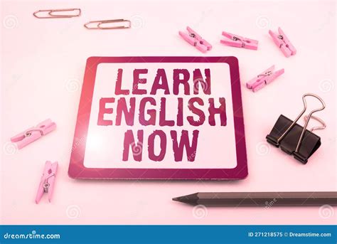 Conceptual Display Learn English Now Business Concept Gain Or Acquire