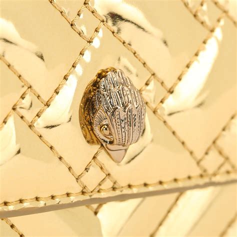 MICRO KENSINGTON Gold Metallic Cross Body Bag by KURT GEIGER LONDON