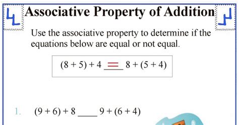 Associative Property Of Addition Pdf Associative Property Teaching Math Association