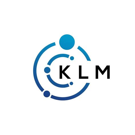 KLM letter technology logo design on white background. KLM creative initials letter IT logo ...