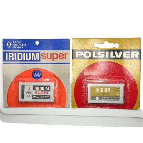 Wizamet Super Iridium Blades + Iridium Polsilver Retail Packs NOS - (P