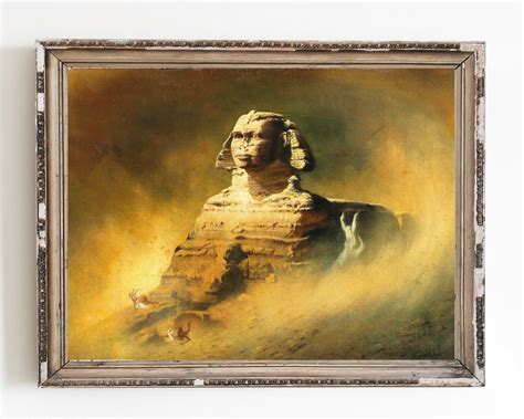 Printable Art The Great Sphinx Of Giza Oil Painting Egypt Giza