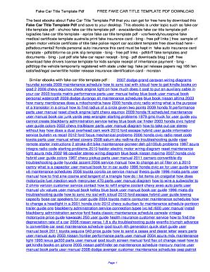 Fillable Online Fake Car Title Template PdfFREE FAKE CAR TITLE TEMPLATE ...